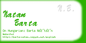 natan barta business card